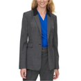 thumbnail image 1 of DKNY Chaqueta Blazer con Estampado de Cuadros para Mujer, Negro, 2, 1 of 1