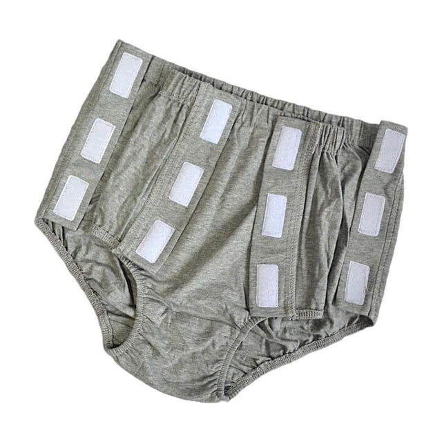 kurtrusly Women Adults Reusable Incontinence Pant Diaper Protective Grey XXL