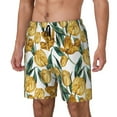thumbnail image 2 of Balery Yellow Tulips Mens Swim Trunks Swim Shorts for Men Quick Dry Inseam Beach Shorts with Compression Liner Pocket-Small, 2 of 9