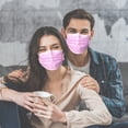 thumbnail image 4 of Mascarillas desechables DC-BEAUTIFUL de 3 capas, color rosa, 100 piezas, 4 of 7