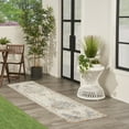 thumbnail image 4 of Nourison Essentials Indoor/Outdoor Beige Blue 2'2" x 7'6" Area Rug (2x8), 4 of 9