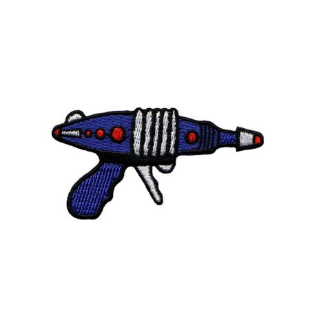Purple Ray Gun Right Patch Sci Fi Blaster Space Embroidered Iron On