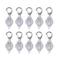 thumbnail image 1 of Graflsoa 10-Pack LED Keychain Flashlights with Push/Pull Switch, White Shell, CR2032 Battery Included, Compact Design for Outdoor Use, 1 of 7