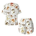 thumbnail image 5 of Picia Mushrooms And Butterflies Pajamas Sets for Women Soft Short-Sleeved Pjs with Lounge Shorts Two Piece Sleepwear-X-Large, 5 of 9