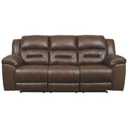 Signature Design by Ashley Stoneland Power Reclining Sofa in Chocolate