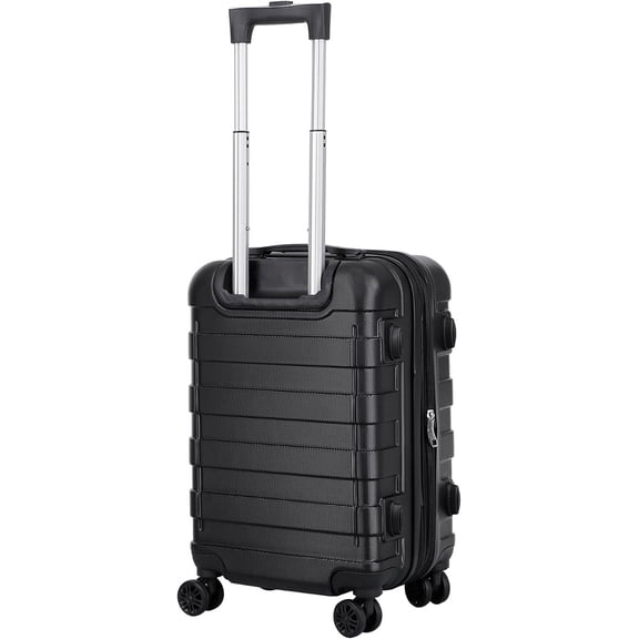 HOWEN Hardside Expandable Spinner Luggage Suitcase Lightweight Travel Luggage with Double Spinner Wheels, Carry-On 21 Inch (Black)