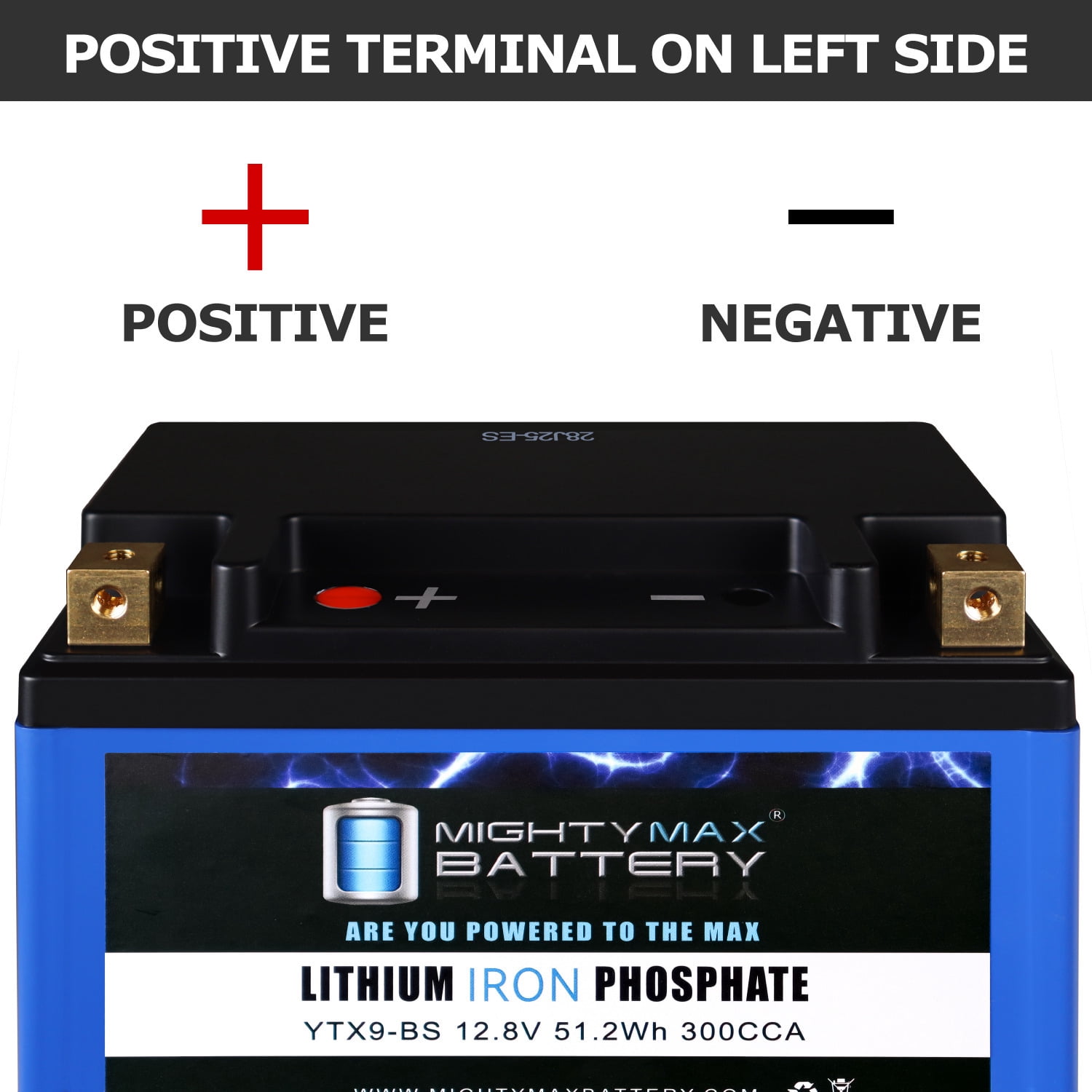 YTX9-BS Lithium Replacement Battery Compatible with Kawasaki ZX636