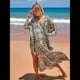 thumbnail image 5 of Vestido Caftán con Estampado Animal para Mujer, Talla Grande, para Playa, Verano 2025 Estampado de Serpiente Talla Única, 5 of 8