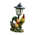 thumbnail image 3 of S SERENABLE Garden Statue Solar Post Lamp Lawn Ornament for Spring Summer Decor Lifelike Chicken, 3 of 9