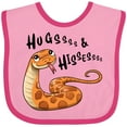 thumbnail image 3 of Inktastic Hugs and Hisses Cute Snake for Valentines Day Boys or Girls Baby Bib, 3 of 4