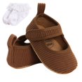 thumbnail image 5 of Baby Shoes Solid Color Ribbed Walking Shoes Soft Sole Footwear, 5 of 5