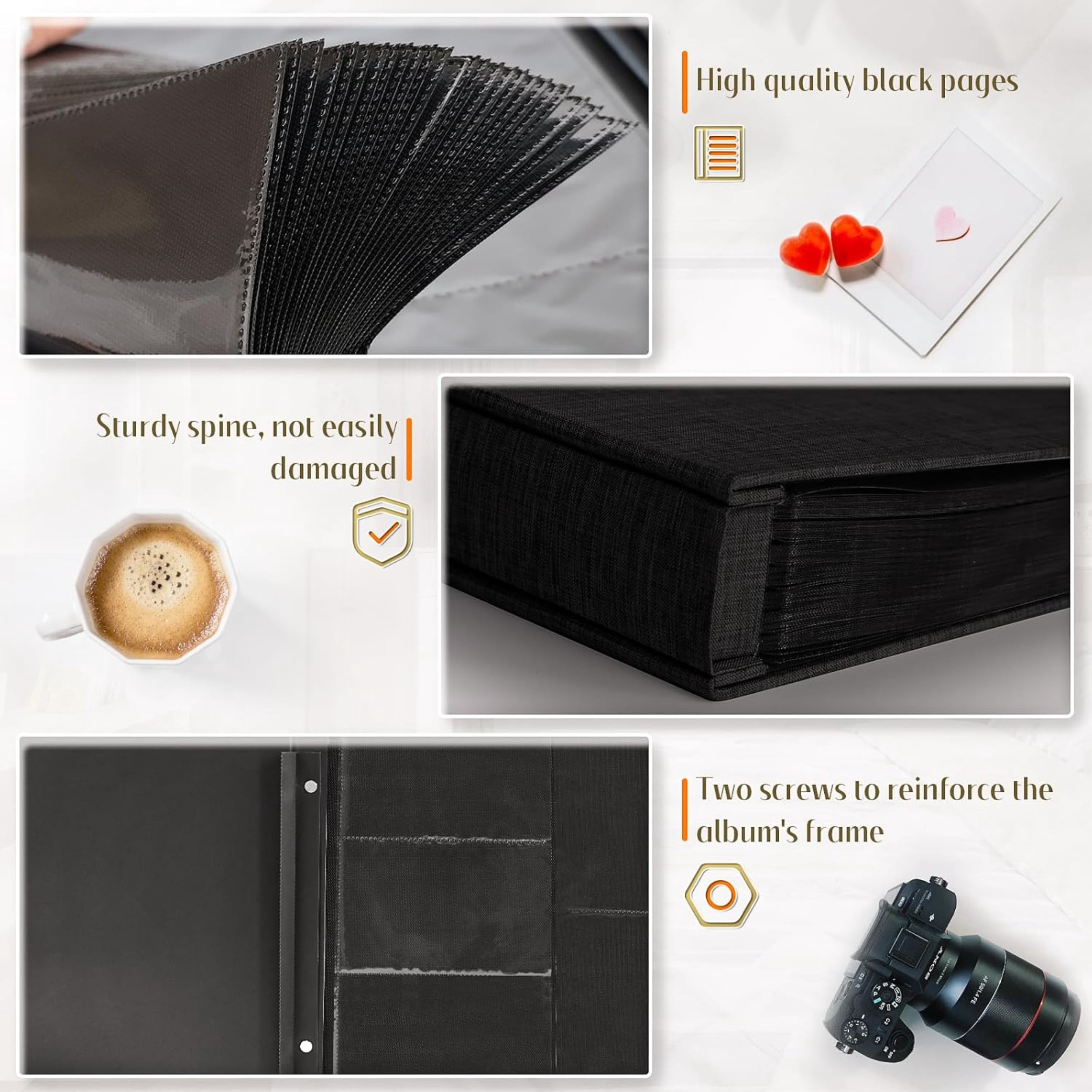 Photo Album 4x6 200/600 Pockets for Wedding Gifts, Linen Hardcover Picture Albums for Family Anniversary Baby Vacation Pictures