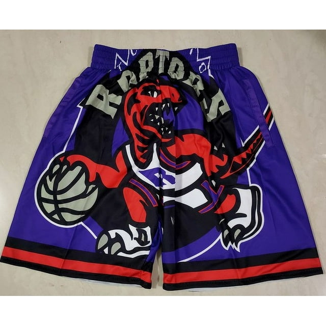 Shorts de Basketball Rétro pour Hommes et Femmes Raptors, Shorts Décontractés avec Poches