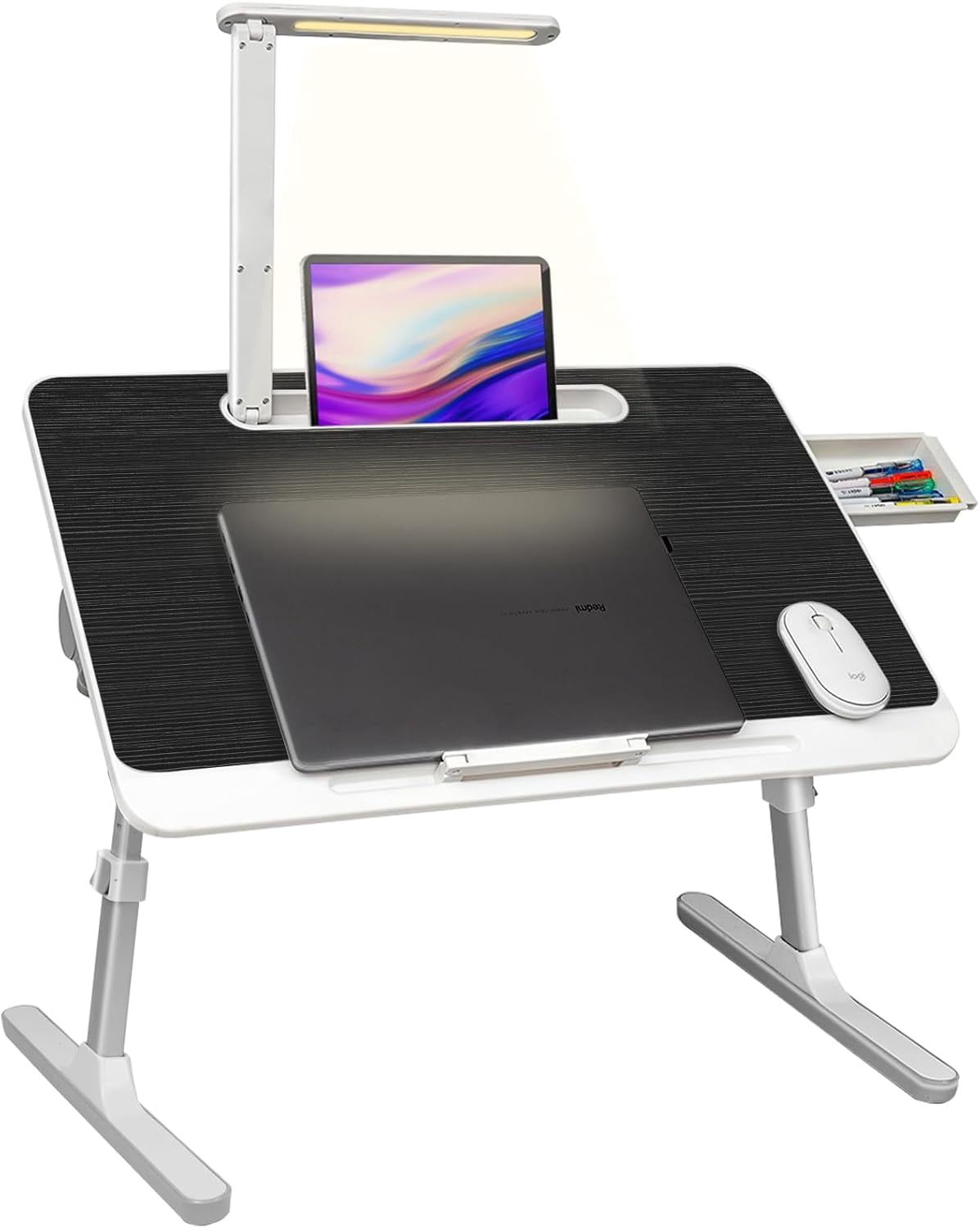 Tablette Bureau Pliante FurnitureR - Adjustable Pour Lit, Canapé, Portable