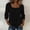 Black plus size summer tops a1, variant on Women Plus Size Summer Square Neck 3/4 Sleeve Lace Trim Casual Basic Pullover Tops Solid Boho Flowy Blouse Casual, White 3XL