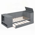 thumbnail image 5 of Gray Twin Size Daybed - Storage Arms, Trundle & Charging Station, 5 of 22