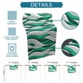 thumbnail image 6 of Green White Moire Table Runner 72 Inches Long Farmhouse Dress Scarves, Modern Abstract Art Dining Tablerunner for Coffee Table/Kitchen Island/Party Décor, 13" x 72", 6 of 8