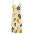 thumbnail image 5 of Autumn Harvest Maple Leaves Thanksgiving Design Sleeveless Dress Woman Fashion Long Dresses Women's Summer Suit Dress 2025, 5 of 7