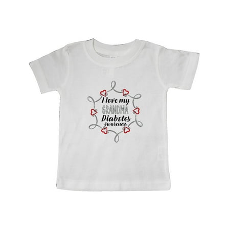 

Inktastic I Love My Grandma Diabetes Awareness Gift Baby Boy or Baby Girl T-Shirt