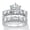 Platinum-plated Sterling Silver, variant on 3 TCW Cubic Zirconia Platinum-plated Silver 2-Piece Bridal Wedding Ring Set