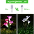 thumbnail image 4 of Luz solar para exteriores, mejora la luz de lirio de jardín solar a prueba de agua, luz decorativa LED cambiable multicolor para jardín, patio, patio trasero Ormromra CPB-DE-WX230-1, 4 of 5