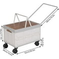 thumbnail image 2 of Collapsible Rolling Crate Portable Shopping Utility Cart Plastic Rolling Tool Box with 360°Rotate Wheel for Travel Shopping Moving Storage Office Use, 2 of 18