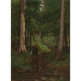 thumbnail image 2 of Charles Stanley Reinhart 14x18 Gold Ornate Wood Frame and Double Matted Museum Art Print Titled - Figure on a Forest Pathway, 2 of 4