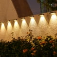 thumbnail image 6 of Solar Powered Outdoor Wall Lights - 4 Pack Waterproof Garden Lights with 2 LEDs | 8-10H Lighting Time | Warm White Balcony & Yard Decoration | AAA Battery & Solar Panel, 6 of 6