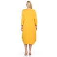 thumbnail image 4 of Pastel by Vivienne Women's Cocoon Midi Dress Plus Mustard XXX-Large, 4 of 4