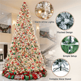 thumbnail image 4 of Renwick 12Ft Pre-lit Flocked Artificial Christmas Tree with Foldable Stand, Green, 4 of 9