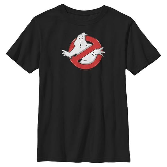 Boy's Ghostbusters Classic Logo  T-Shirt - Black - X Small