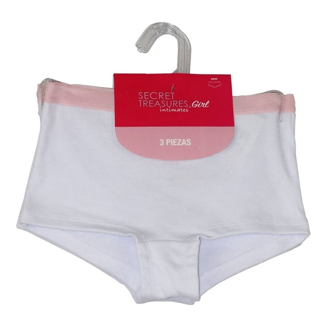 Bóxer Secret Treasures Talla 8 con Elástico Rosa Blanco 3 Piezas