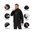 thumbnail image 5 of Little Donkey Andy Men's Lightweight Winter Jacket Hooded Windproof Warm Insulated Jacket for Ski Hiking (Pure Black S), 5 of 6