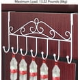 thumbnail image 7 of Casewin Over The Door Hooks,Over The Door Hanger Towel Rack Coat Rack with 7 Hooks, Decorative Hanging Storage Rack Organizers for Hat,Clothes,Bedroom,Bathroom-White, 7 of 7