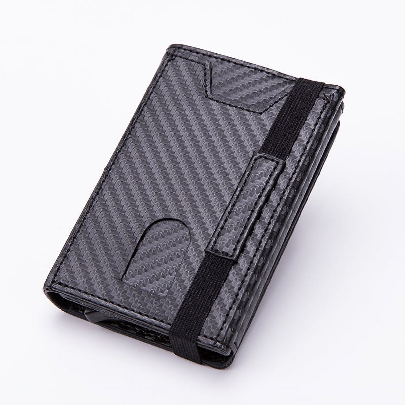 WELLNEC Slim Pop Up Card Holder Wallet For Men - RFID Blocking, Holds 9-12 Cards, ID Window, Money Clip