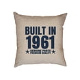 thumbnail image 1 of 56th Birthday Gift - Built In 1961 - Perfect Present Decorative Linen Throw Cushion Pillow Case with Insert, 1 of 6