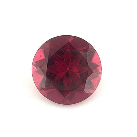 Certified Real 1 Carat Rhodolite Garnet Round Shape Brilliant Cut 6.5 mm Loose Gemstone January Birthstone