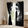 thumbnail image 3 of Feelyou Rustic Wolf Animal Curtains Pack of 2 (52x84 Each), Moon Galaxy Window Curtains, 3 of 6