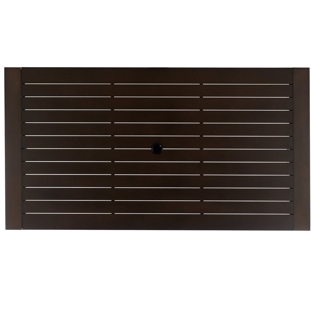 Safavieh Fash Modern Aluminum 4 Leg Outdoor Dining Table, Brown