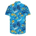 thumbnail image 6 of Yteetum Men's Short Sleeve Shirts Floral Print Hawaiian T Shirt Casual Button Down Short Sleeve Lapel Beach Summer T-Shirts - Summer Savings Clearance, 6 of 7