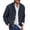 Navy, variant on Mens Winter Jacket Men's Slim Fitting Linen Jacket Cotton Lightweight Button Blazer Casual Sport Button-Down Coat Lightweight Work Shacket Gray,2XL