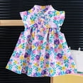 thumbnail image 4 of Spazoro Toddler Girls Princess Dress, Sleeveless Floral Print 2025 New Style Crew Neck Summer Dresses for Child Girls Purple Size 6 Months, 4 of 4
