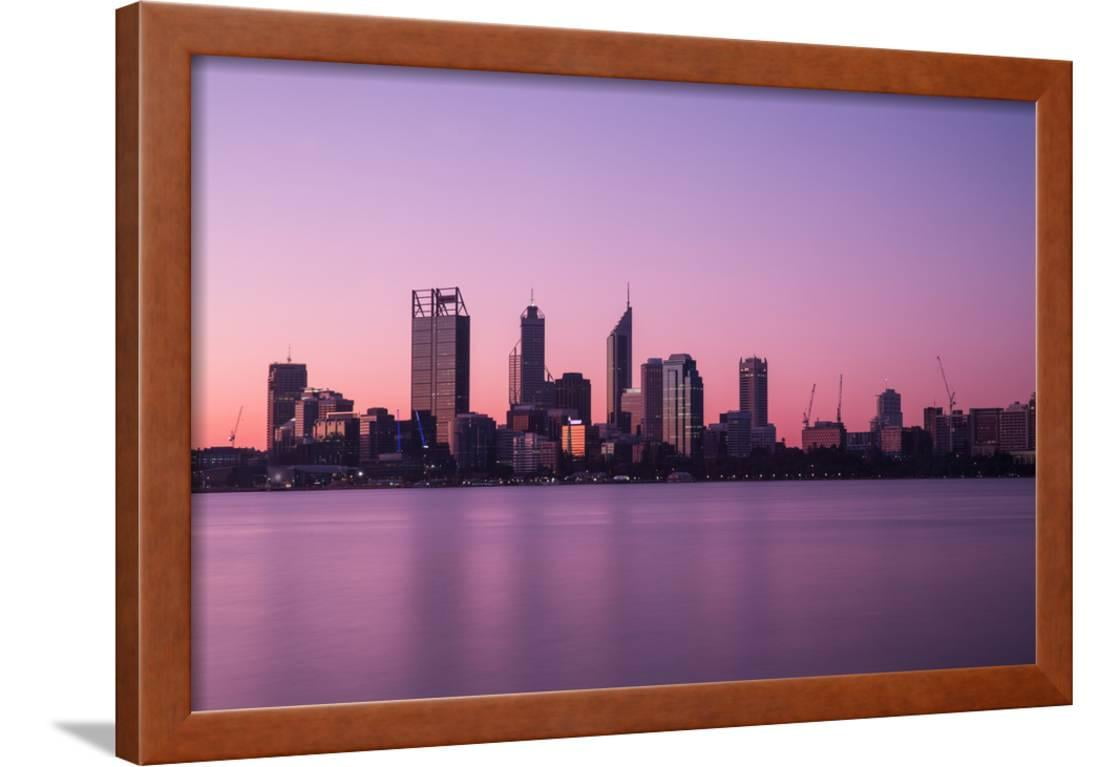  Perth  City Skyline at Night Framed  Print Wall Art  By 
