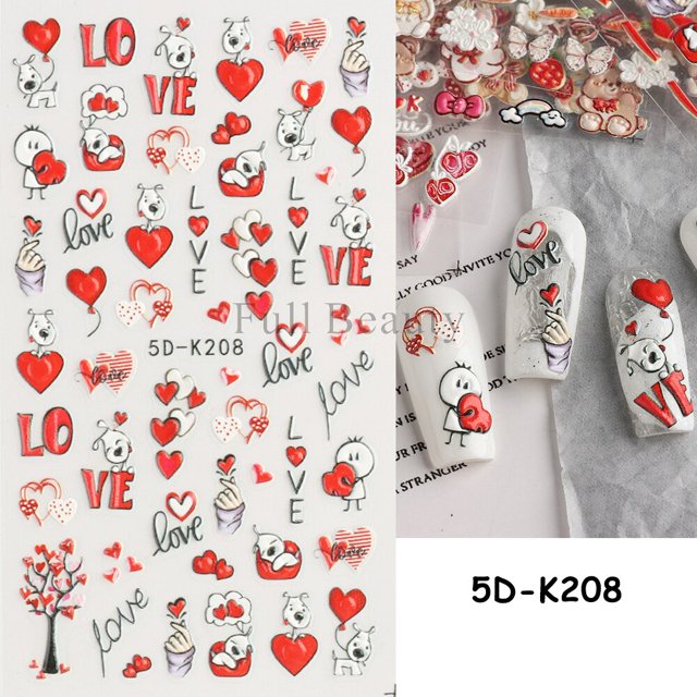 Pegatinas para uñas 5D, flores, decoración de líneas geométricas, deslizadores en relieve acrílico, marco dorado, calcomanías para uñas, flor de cerezo, manicura, GLJI-5D05 Dengxun unisex