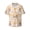 Cute Bee Gnome1, variant on Pixel Grid Print Men's Wrinkle Free Untucked Cuban Shirt Business Casual Button Down Shirts Short Sleeve Shirt