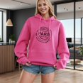 thumbnail image 2 of Women's Sweatshirts Hoodies Long Sleeve Pullover Sweatshirt Unisex Hoodie Hot Pink Hooded Sweatshirt Fall Tops Preppy Clothes Teen Girl, 2 of 4