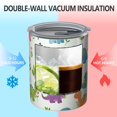 thumbnail image 2 of 12oz Coffee Tumblers Colorful Dinosaurs Holding Flowers Stainless Steel Vacuum Insulated Travel Tumbler Coffee Cups Mug with Lid and Straw with Cleaning Brush for Cold & Hot Drinks, 2 of 5