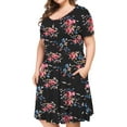 thumbnail image 6 of a.Jesdani Women's Plus Size Summer Dresses Casual Short Sleeve Pleated Dress L-4X, 6 of 7