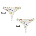 thumbnail image 3 of Balery Wildflowers Tangas de Algodón para Mujer con Estampado – Ropa Interior Sexy, Transpirable, G-string-XX-Large, 3 of 6