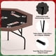 thumbnail image 2 of Foldable 8-player professional poker mesa con collapsible legs y cup holders: ideal para para texas holdem, blackjack, y home game nights, 2 of 8